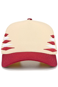 CC BEANIE Two Tone Diamond Pattern Embroidered on Two Tone Baseball Cap Trucker Hat