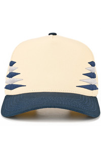 CC BEANIE Two Tone Diamond Pattern Embroidered on Two Tone Baseball Cap Trucker Hat