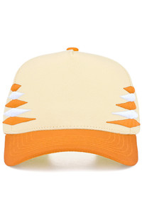 CC BEANIE Two Tone Diamond Pattern Embroidered on Two Tone Baseball Cap Trucker Hat