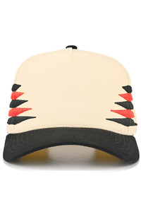 CC BEANIE Two Tone Diamond Pattern Embroidered on Two Tone Baseball Cap Trucker Hat