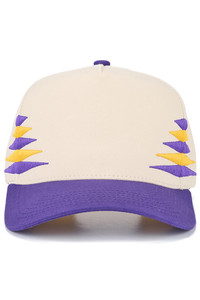 CC BEANIE Two Tone Diamond Pattern Embroidered on Two Tone Baseball Cap Trucker Hat