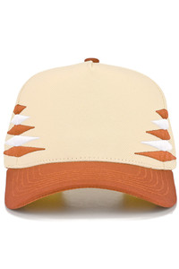 CC BEANIE Two Tone Diamond Pattern Embroidered on Two Tone Baseball Cap Trucker Hat