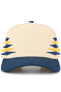 CC BEANIE Two Tone Diamond Pattern Embroidered on Two Tone Baseball Cap Trucker Hat