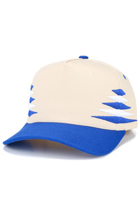 CC BEANIE Two Tone Diamond Pattern Embroidered on Two Tone Baseball Cap Trucker Hat