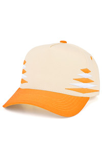 CC BEANIE Two Tone Diamond Pattern Embroidered on Two Tone Baseball Cap Trucker Hat