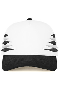 CC BEANIE Two Tone Diamond Pattern Embroidered on Two Tone Baseball Cap Trucker Hat
