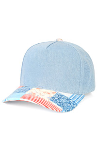 CC BEANIE Quilted Style Pattern Bill Two Tone Baseball Cap Trucker Hat