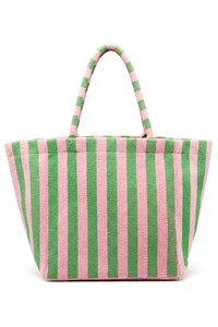 STRIPED Pattern Two Tone Terry Tote Bag