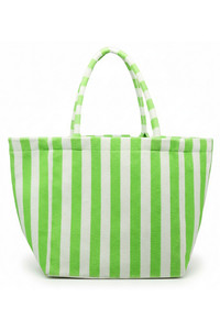 STRIPED Pattern Two Tone Terry Tote Bag