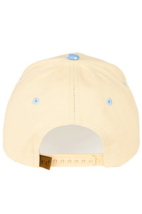 CC BEANIE MEET ME AT THE LAKE Letter with Polka Dots Pattern Brim Two Tone Baseball Cap Trucker Hat