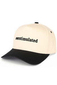 CC BEANIE OVERSTIMULATED Letter Embroidered on Two Tone Baseball Cap Trucker Hat