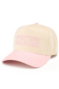 CC BEANIE EVERYTHING HALLELUJAH Letter Embroidered on Two Tone Baseball Cap Trucker Hat