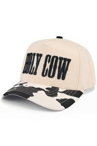 CC BEANIE HOLY COW Letter Embroidered Two Tone Baseball Cap Trucker Hat
Snap Back