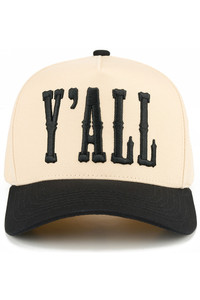 CC BEANIE Y'ALL Letter Embroidered Two Tone Baseball Cap Trucker Hat
Snap Back