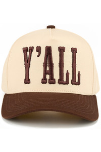 CC BEANIE Y'ALL Letter Embroidered Two Tone Baseball Cap Trucker Hat
Snap Back