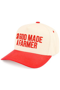 CC BEANIE SO GOD MADE A FARMER Letter Embroidered Two Tone Baseball Cap Trucker Hat