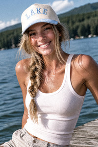 CC BEANIE LAKE Letter Embroidered Two Tone Baseball Cap Trucker Hat
Snap Back