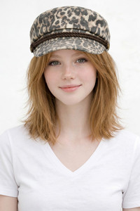 CC BEANIE Cotton Leopard Pattern with Rope Fisherman Cap