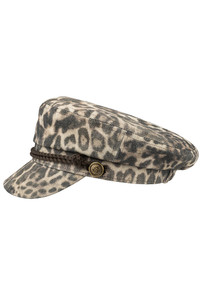 CC BEANIE Cotton Leopard Pattern with Rope Fisherman Cap