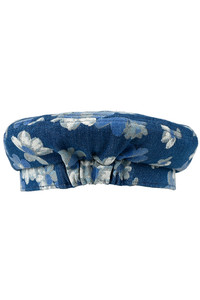 CC BEANIE Floral Pattern Print Denim Fisherman Cap