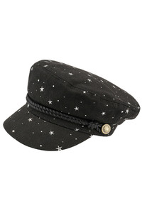 CC BEANIE Star Pattern Embellishment with Rope Fisherman Cap