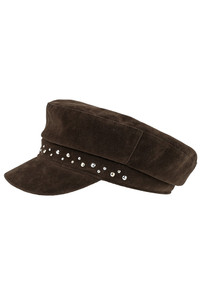 CC BEANIE Faux Suede Embellishments Fisherman Cap