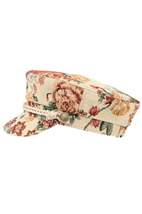 CC BEANIE Floral Pattern with Rope Fisherman Cap