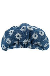 CC BEANIE Flower Pattern Denim Newsboy Cap