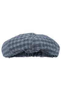 CC BEANIE Checker Check Pattern Denim Newsboy Cap