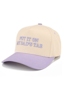 CC BEANIE Junior PUT IT ON MY DAD'S TAB Letter Embroidered KIDS Snapback Trucker Hat Baseball Cap