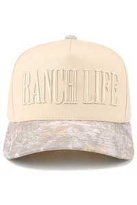 CC BEANIE RANCH LIFE Letter Embroidered  Two Tone Baseball Cap Trucker Hat