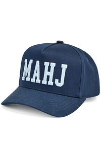 CC BEANIE MAHJ Letter Embroidered with Icons Two Tone Baseball Cap Trucker Hat