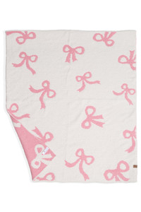 Children's Patterned Pink Reversible Throw Blanket