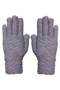 Solid Color Sherpa Lining Knit Winter Gloves