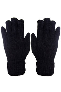 Solid Color Sherpa Lining Knit Winter Gloves