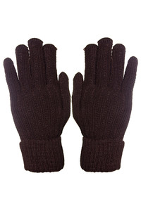 Solid Color Sherpa Lining Knit Winter Gloves