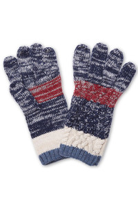Stripe  Print Cable Knit Pattern Winter Knit Gloves