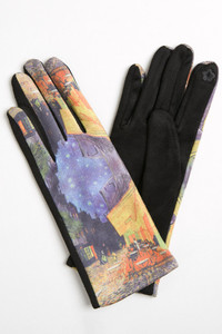 Art Painting Print Touch Screen Winter Gloves