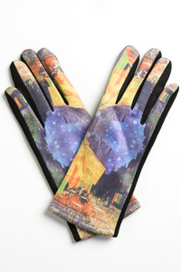 Art Painting Print Touch Screen Winter Gloves