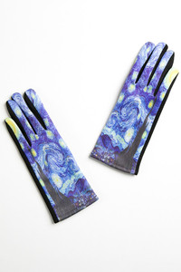 Art Painting Print Touch Screen Winter Gloves