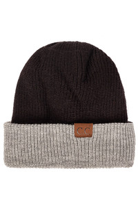C.C REVERSIBLE SLOUCHY CUFF BEANIE-HTM-3850