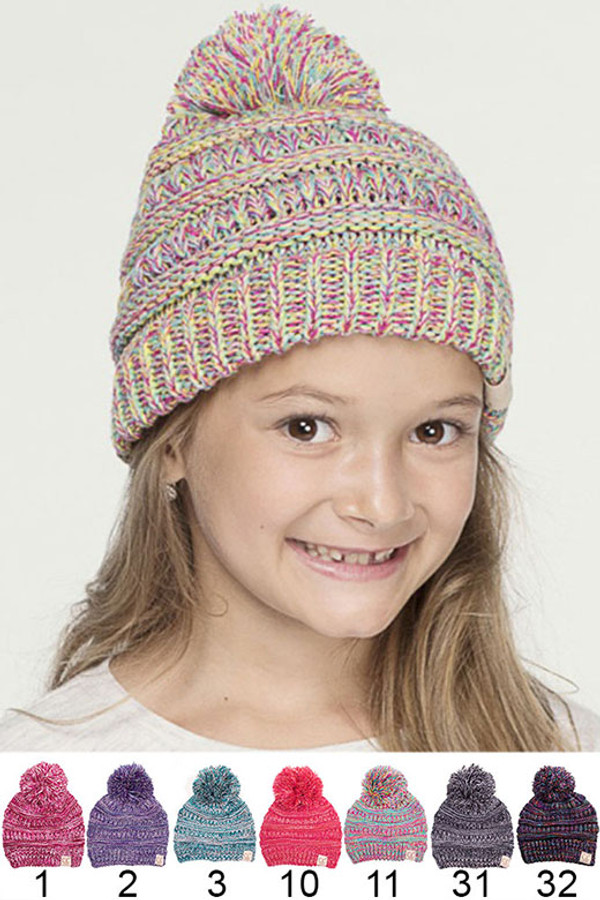 C.C BEANIE-YJ-816-POM-KIDS