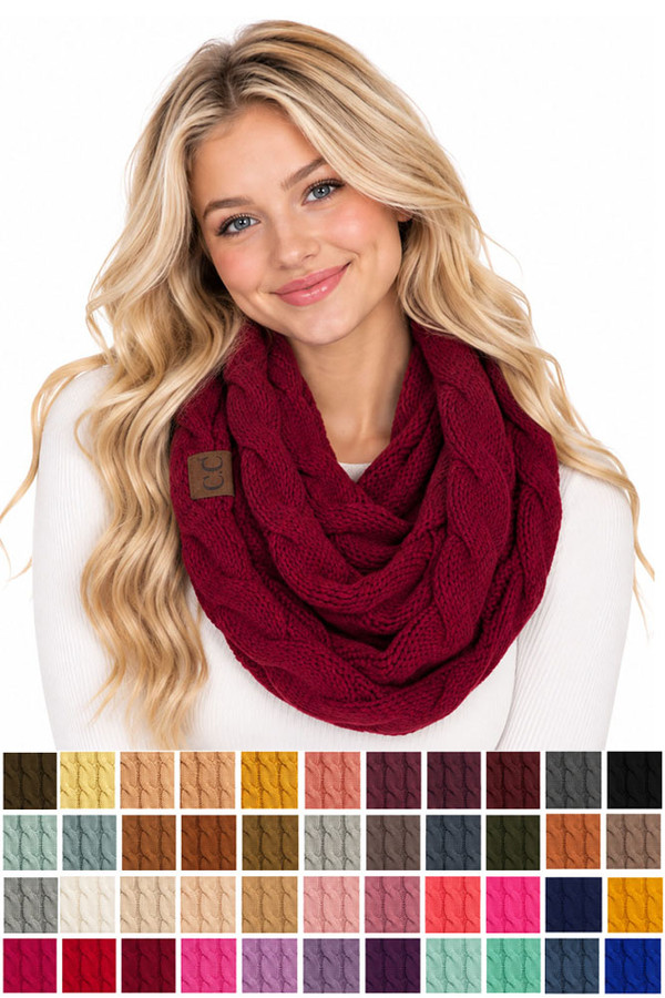 C.C KNITTED SOLID SCARF-SF-800