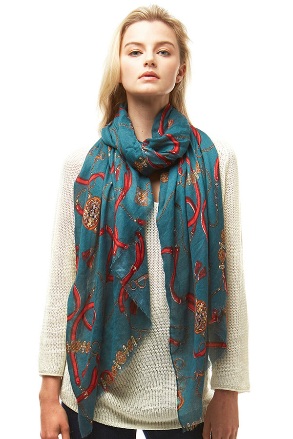 OBLONG SCARF-LOF911-GREEN