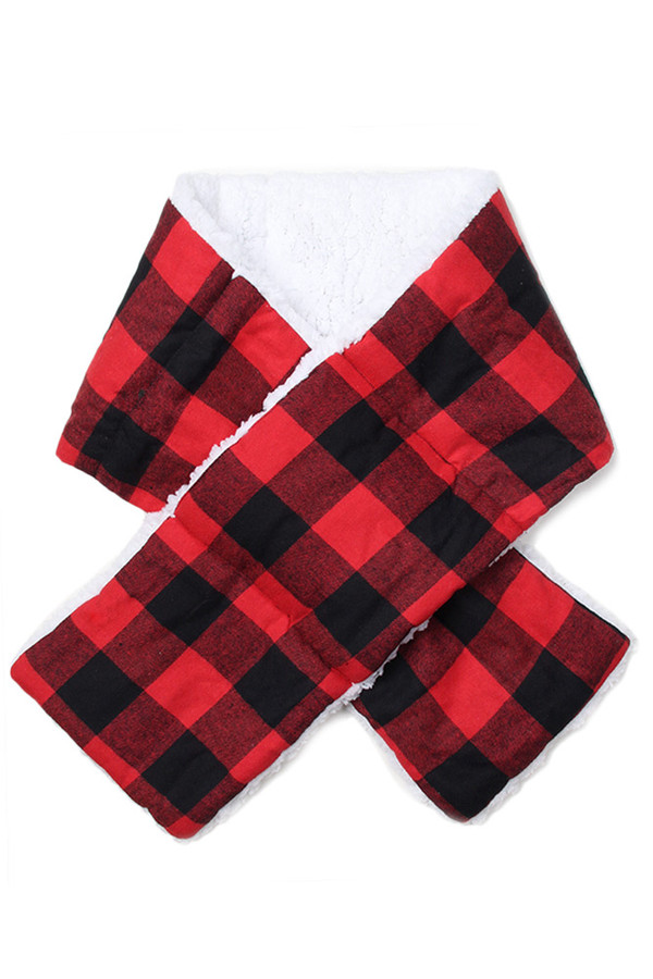 SHERPA PLAID SCARF-MN0003_RED