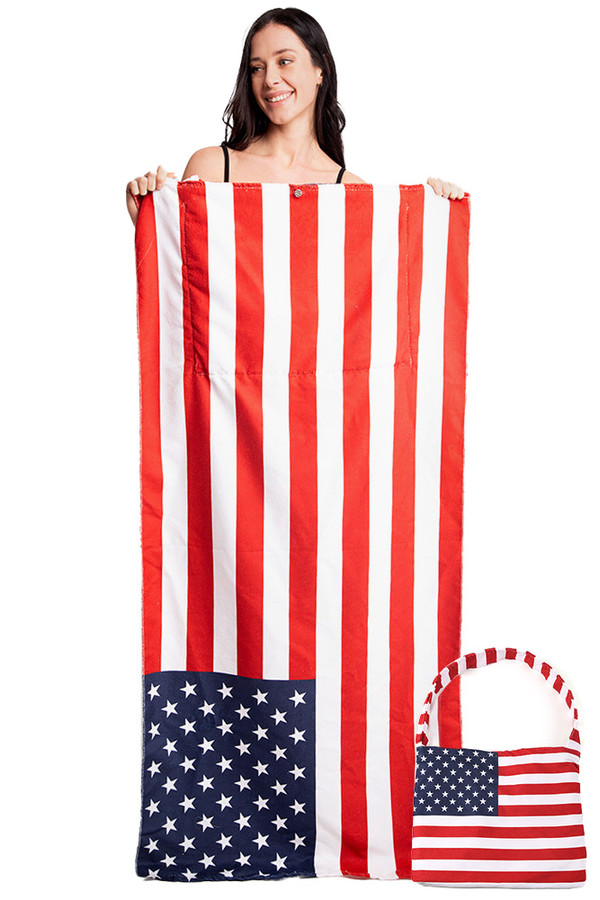 AMERICAN FLAG BEACH TOWEL BAG-JTB002-9