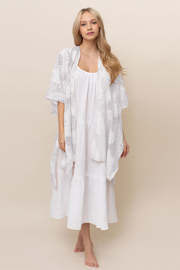 FLORAL KIMONO-BLK110060-IVORY