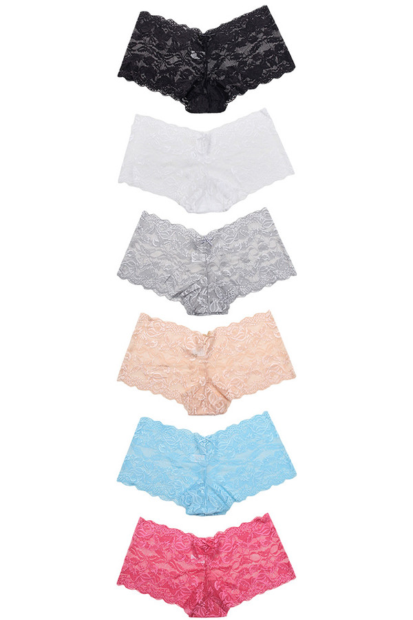 SOLID LACE PANTY-G896P_PLUS (12PC)