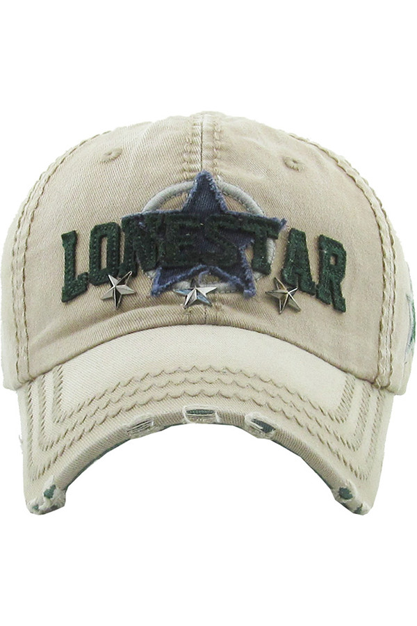 LONESTAR VINTAGE BASEBALL CAP-KBVT-759