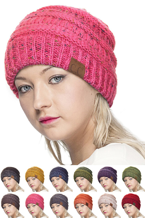 C.C OMBRE KNIT BEANIE-YJ-817